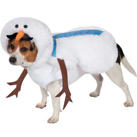 Casual Canine Mustache Snowman Dog Costume - XSmall - Photo 1 sur 1